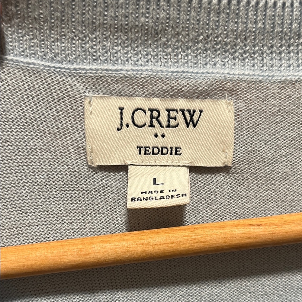 J. Crew  Sky Blue Teddie Sweater - Picture 2 of 4